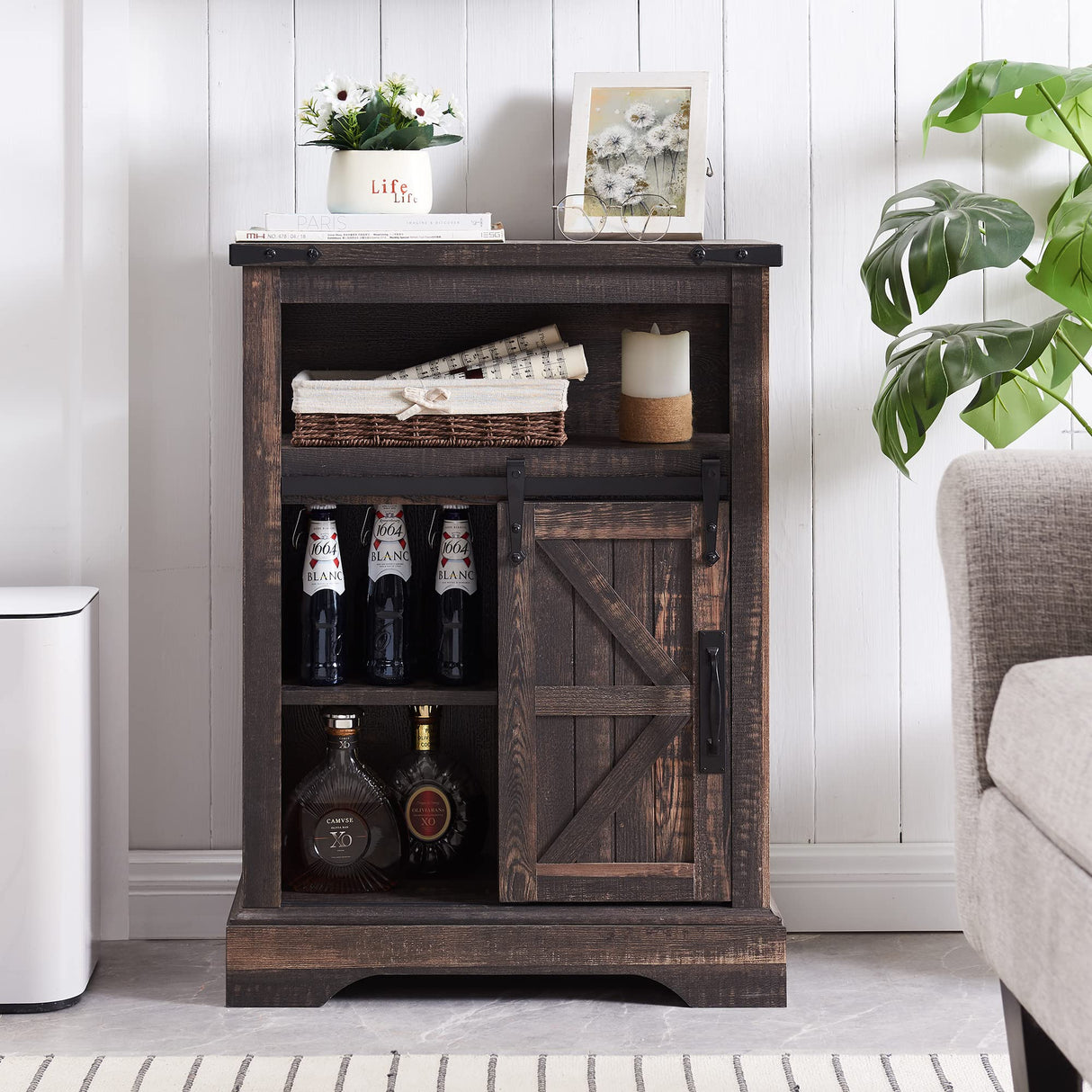 Bathroom Floor Cabinet, Farmhouse Storage Cabinet