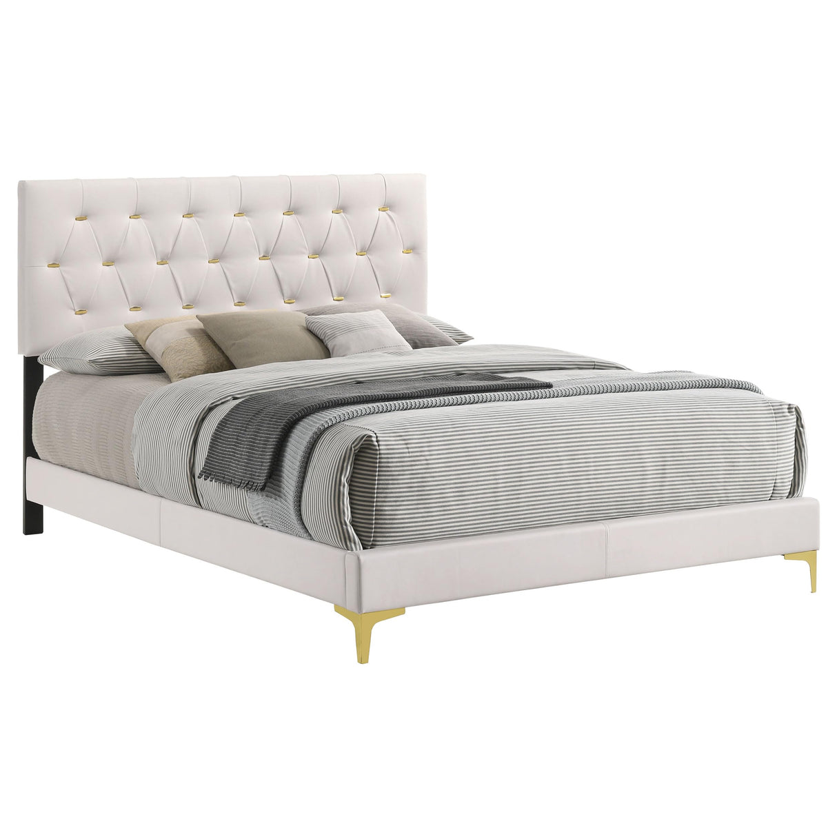 Kendall 49-Inch Upholstered Bed Queen Size Modern Panel Bed