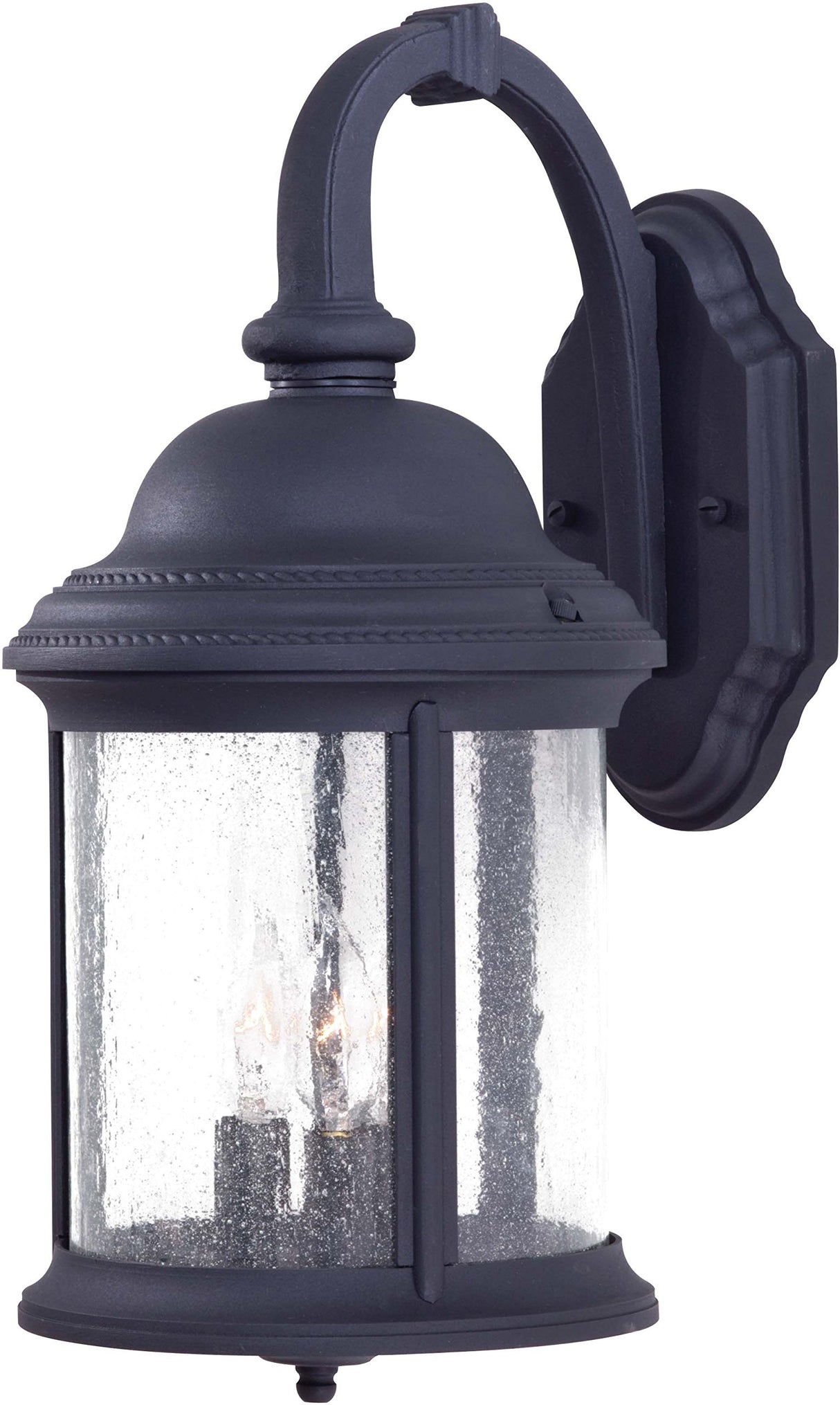 Outdoor Wall Light 9011-66 Hancock Cast Aluminum Exterior Wall Lantern, 180 Watts, Black