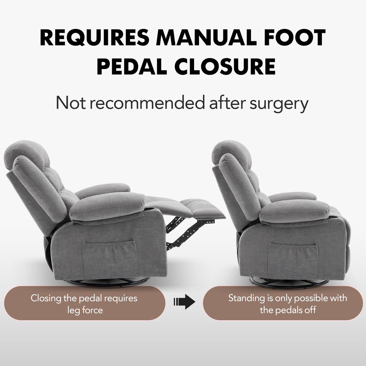 Relax360 – Swivel Rocker Recliner Chair with Massage, Heat & Cup Holders