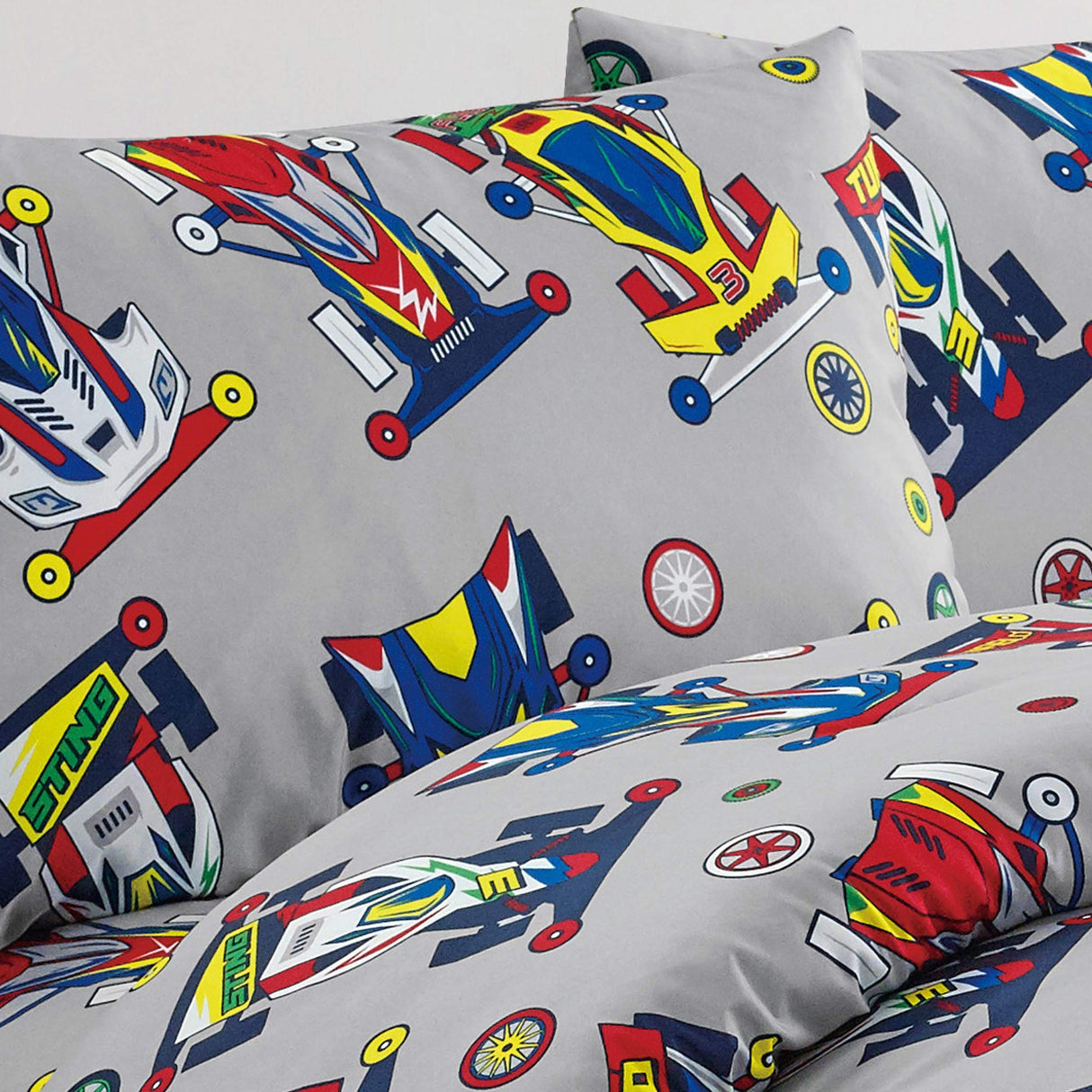 Kids Collection Bedding 4 Piece Sport car Twin Size Comforter Set