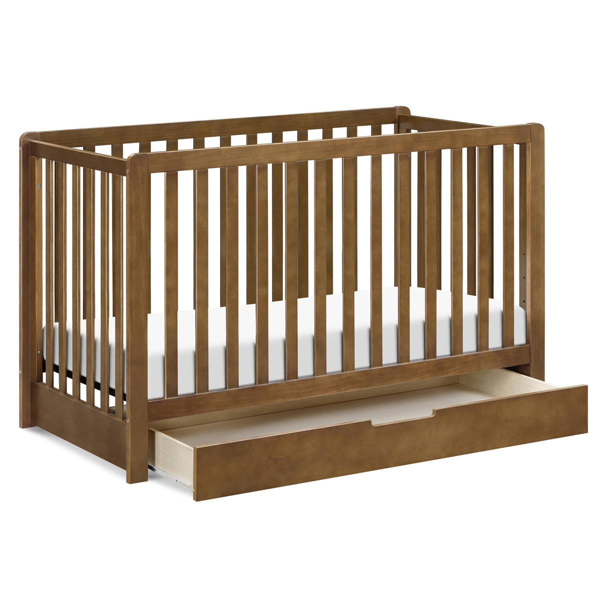 Carter's by DaVinci Colby 4-in-1 Convertible Crib with Trundle Drawer in Walnut
