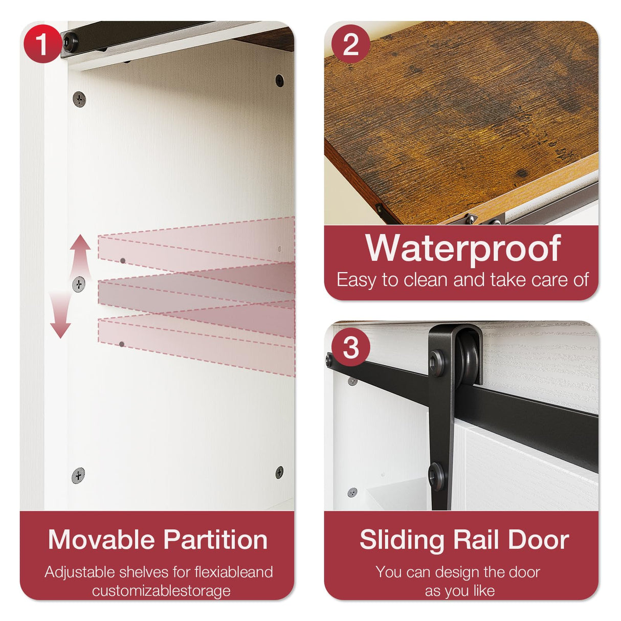 Fireplace TV Stand with 18” Electric Fireplace, 58” TV Console Stand