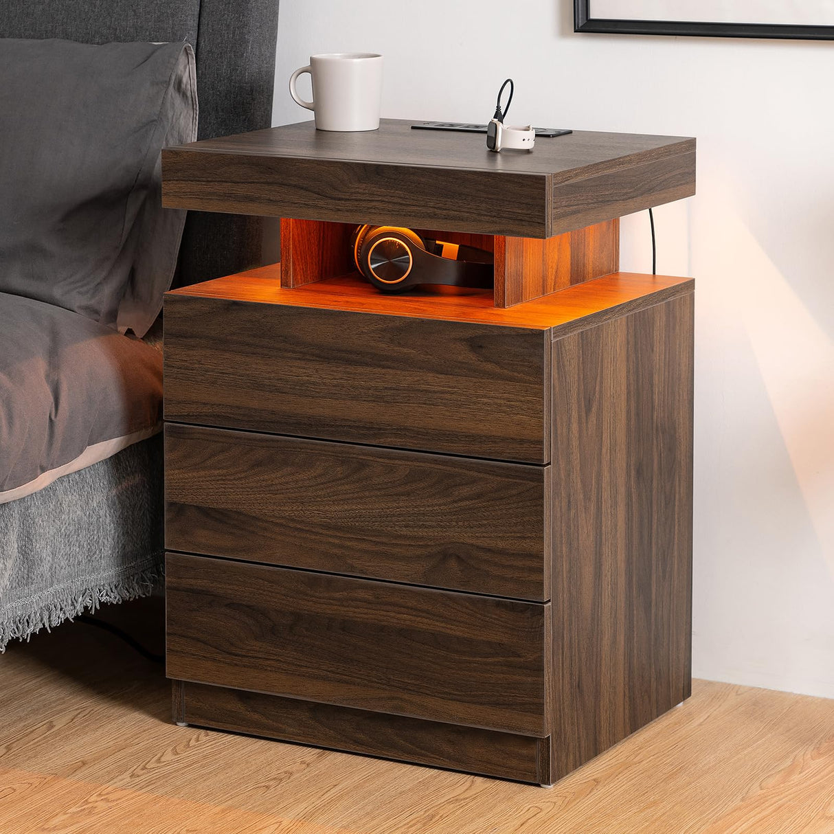 Rustic Brown Nightstand