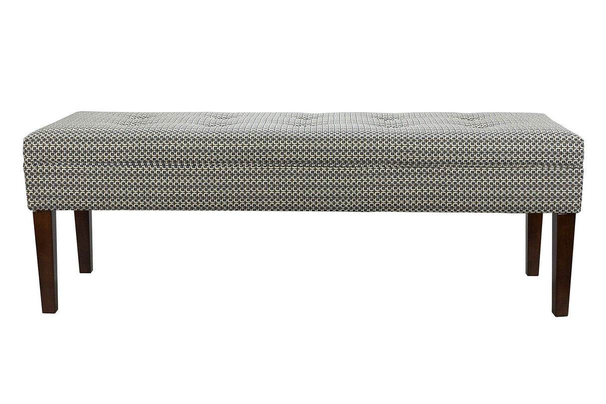 Kaya Mid Century Modern 10 Button Tufted Upholstered Bench