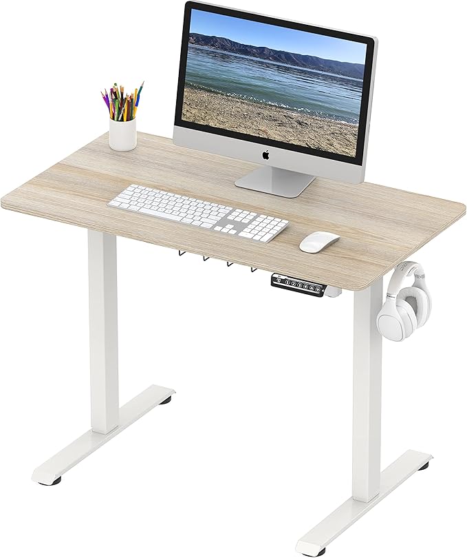 40 x 22 Inches Electric Height Adjustable Sit to Stand Desk