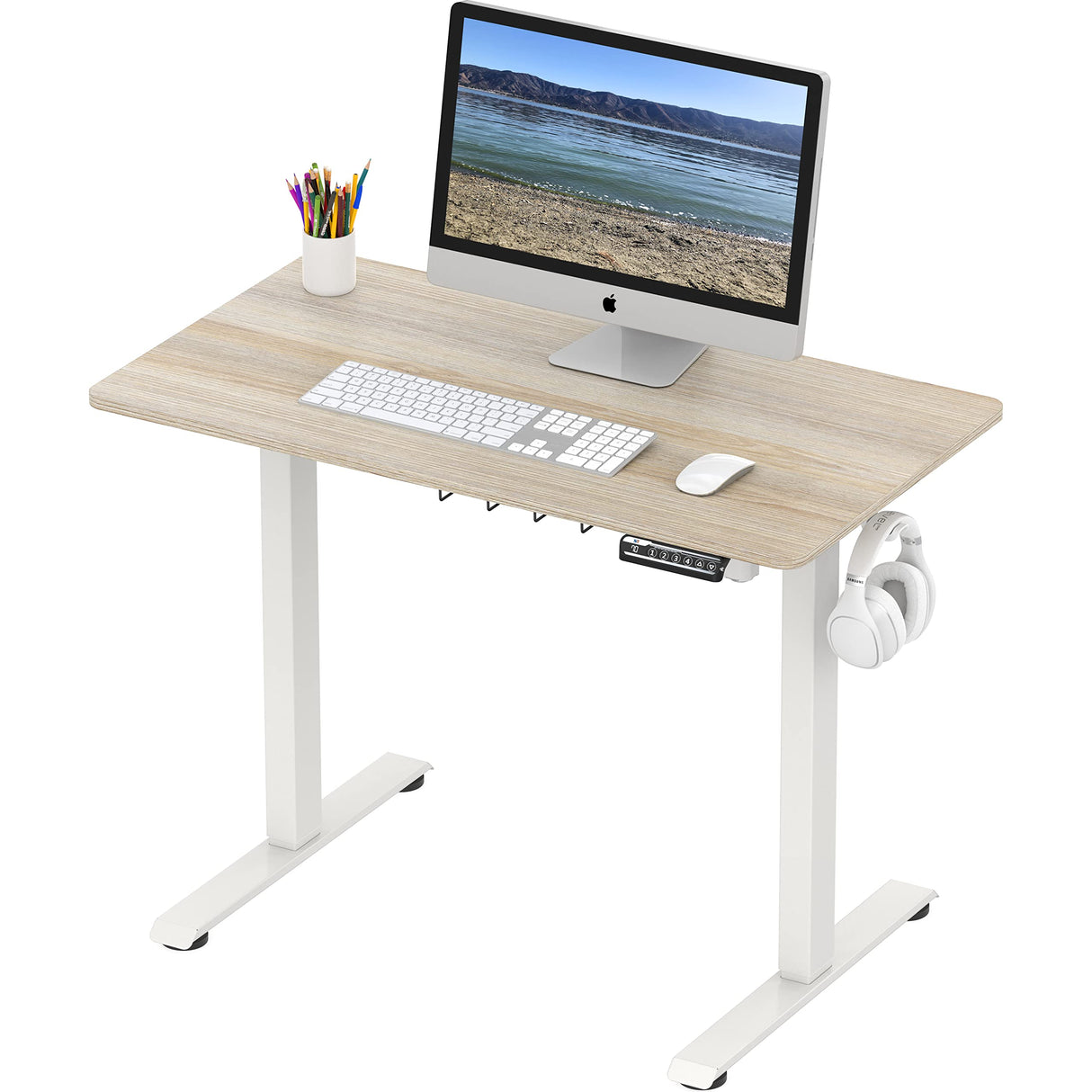 40 x 22 Inches Electric Height Adjustable Sit to Stand Desk