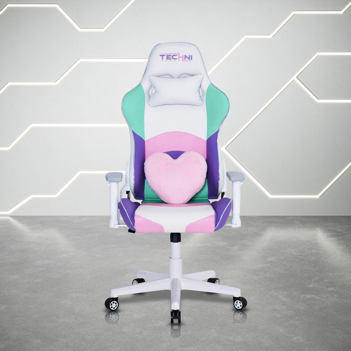 Kawaii Gaming Chair - Ergonomic Office Chair with Memory Foam Lumbar Support