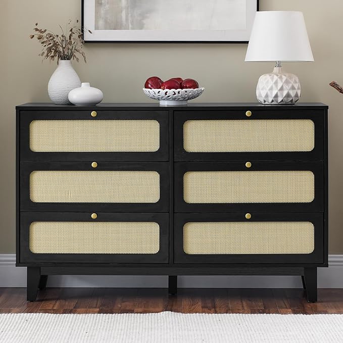 Dresser with 3 Drawers,Boho&Farmhouse Chest of Drawers