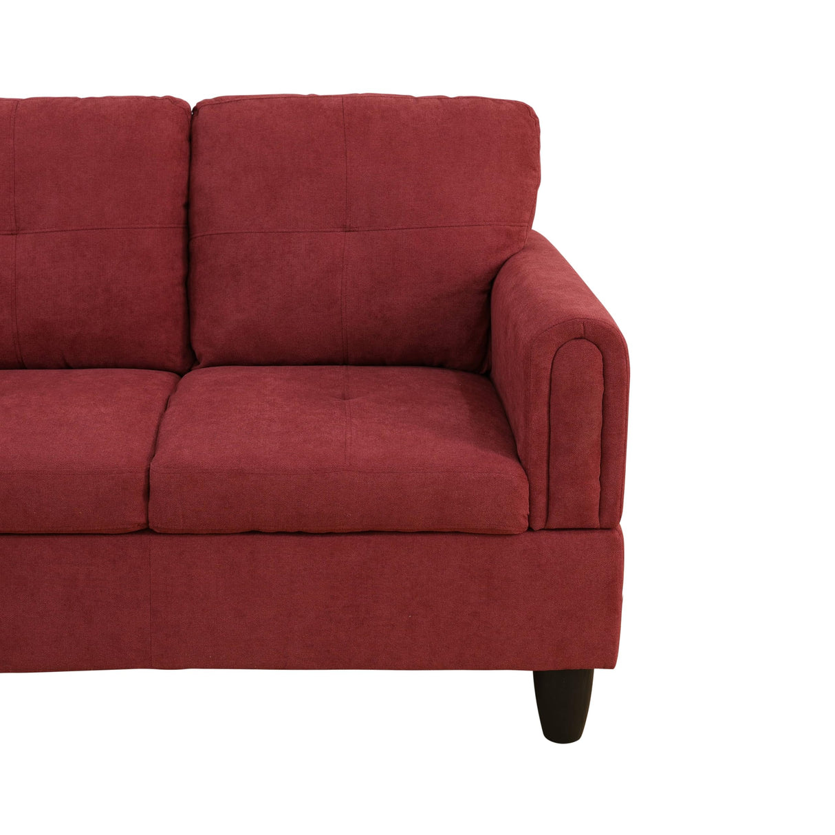 2 Pieces Sofa with Left Chaise Flannel L Shaped Cloud Couch for Living room