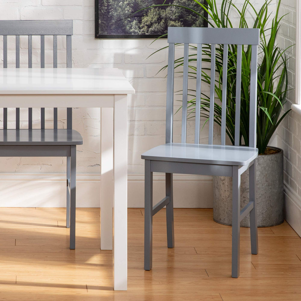 4 Person Modern Farmhouse Wood Small Dining Table Dining Room Kitchen Table Set 4