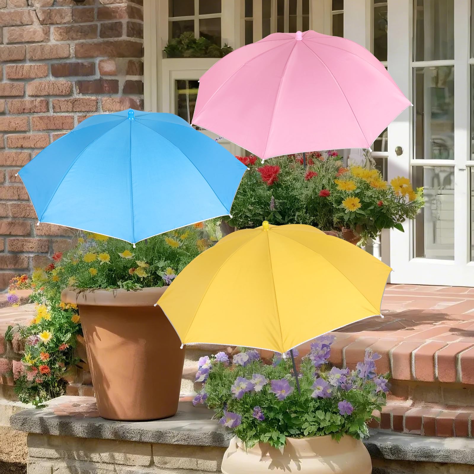 3Pcs Plant Umbrellas for Outdoor Plants,Garden Umbrella Shade for Potted Plants