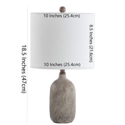 SAFAVIEH Lighting Collection Alvaro Wash Grey 19-inch Bedroom Living Room Home Office Desk Nightstand Table Lamp (LED Bulb Included)