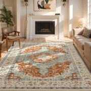 Washable Area Rug - 5'x7' Boho Living Room Rug, Non-Slip Soft Rugs Indoor for Bedroom