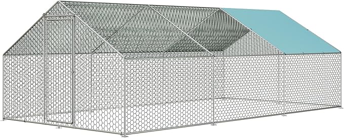PredaSafe Walk-In Chicken Coop – Predator Proof Wire Mesh & Spire Roof