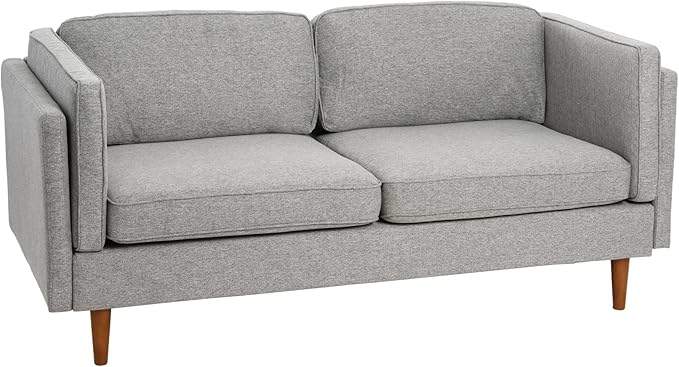 Atley High Sided Sofas, Mid-Century Grey