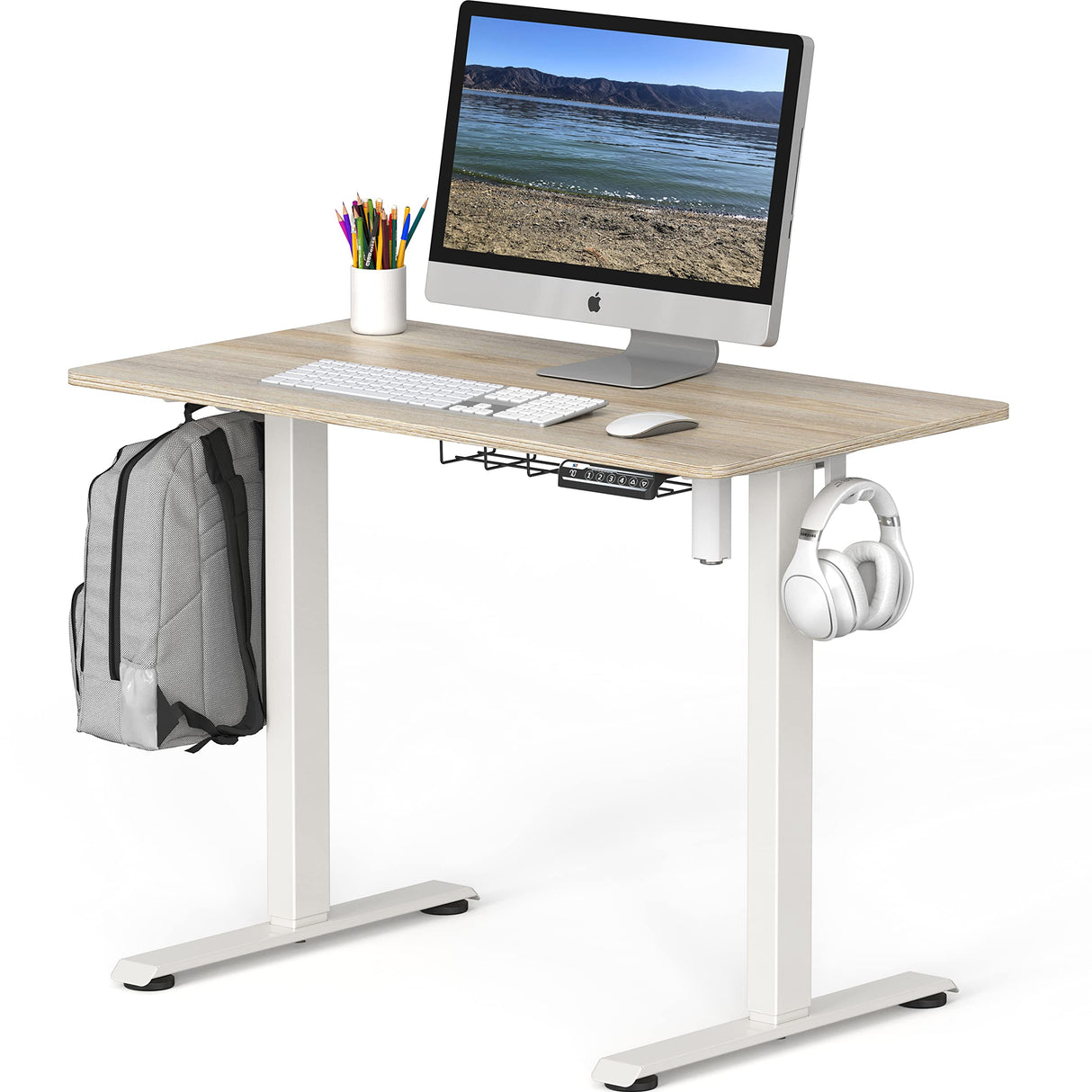 40 x 22 Inches Electric Height Adjustable Sit to Stand Desk