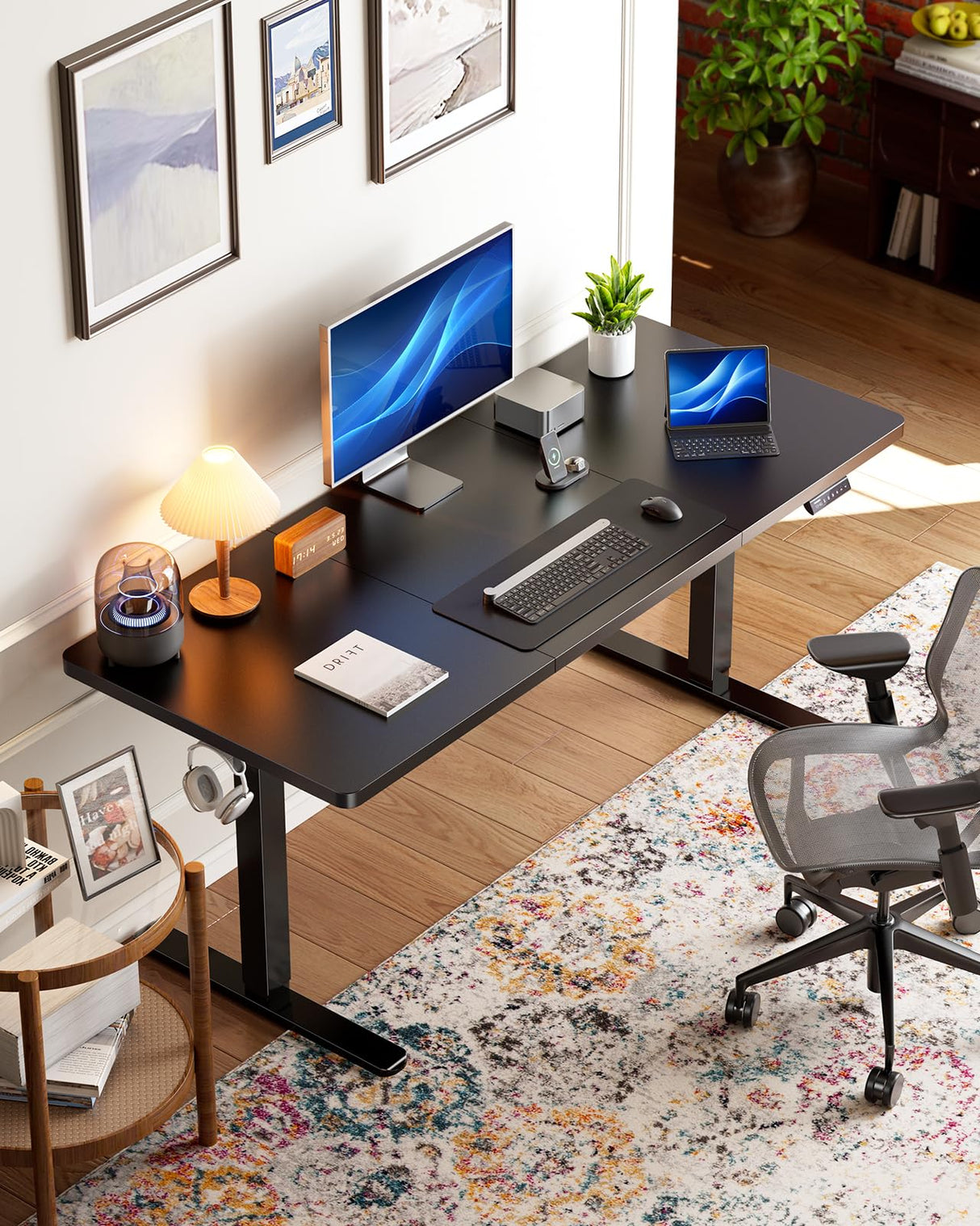 Electric Standing Desk, 71 x 30 inch Large Height Adjustable Desk, Powerful Brushless