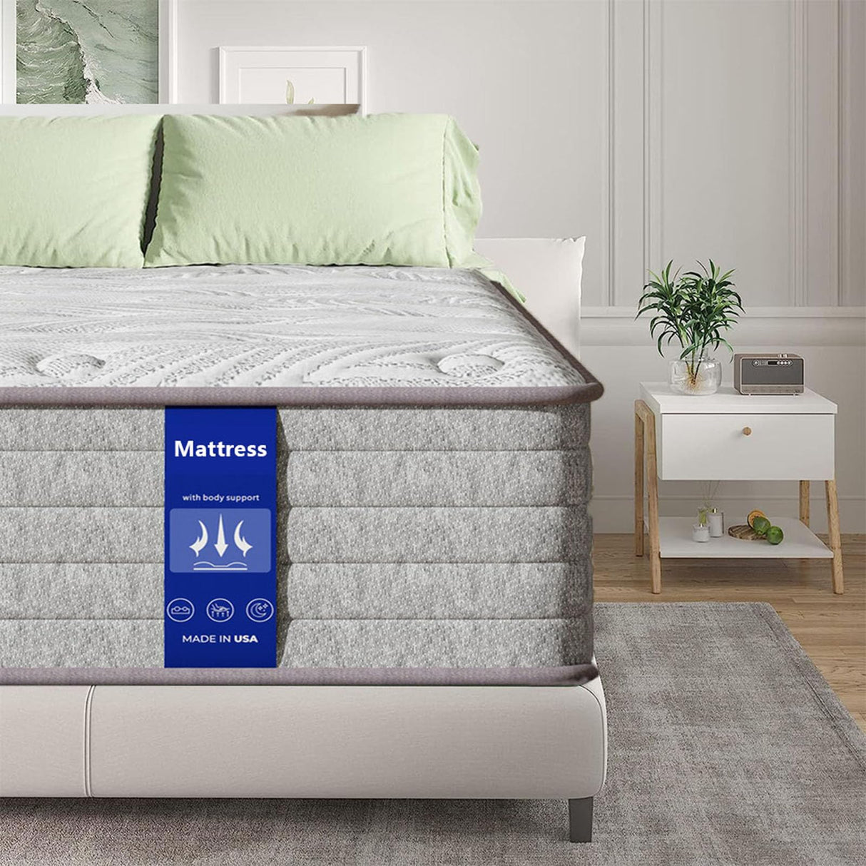 Queen Size Mattress, 12 Inch Memory Foam Hybrid Mattress, Queen Mattress in a Box