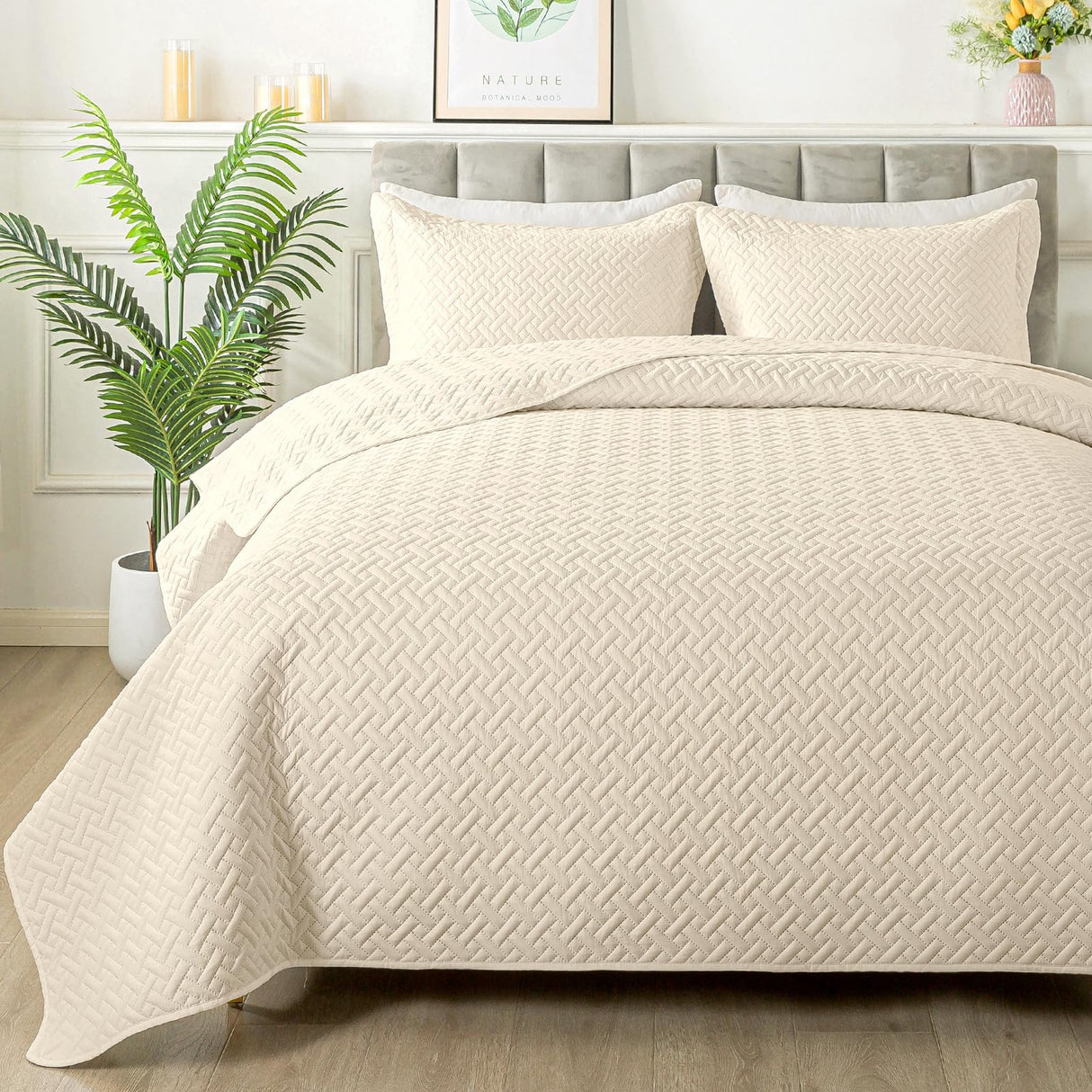 Quilt Set Full/Queen Size - Soft Lightweight Quilts Summer Quilted Bedspreads