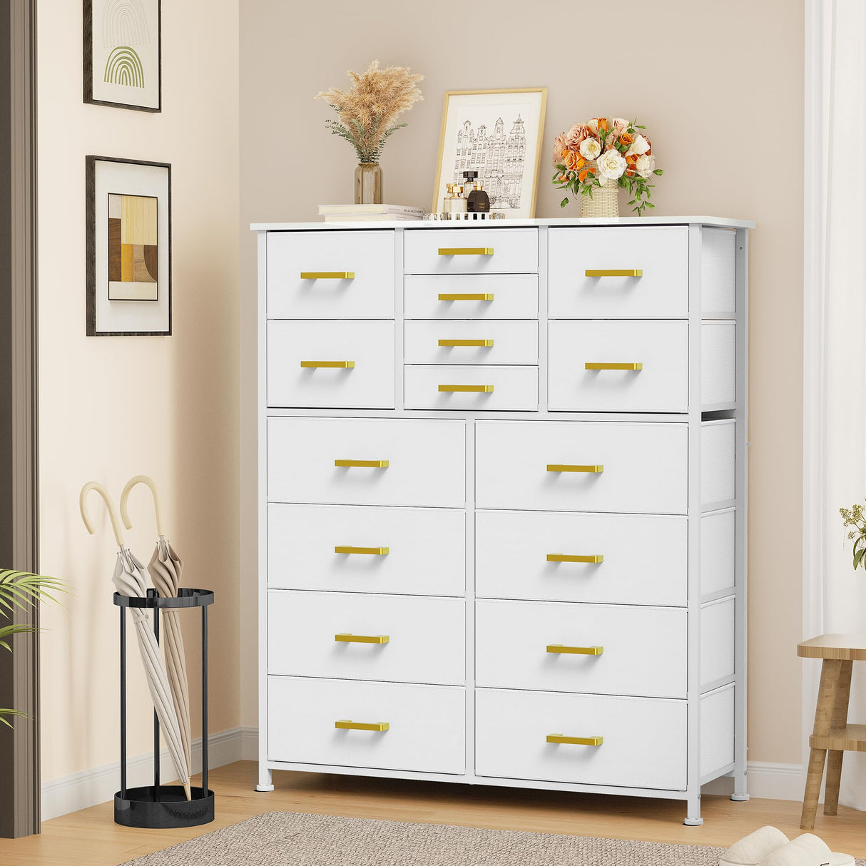 Dresser for Bedroom with 16 Drawers