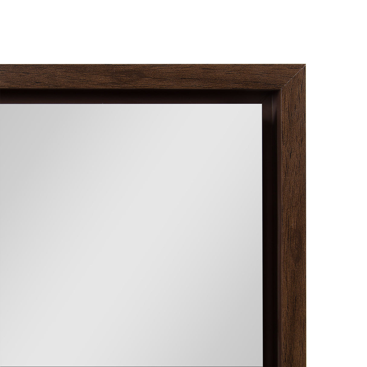 Kate and Laurel Evans Wood Framed Wall Panel Mirror, 16 x 48 Walnut Finish