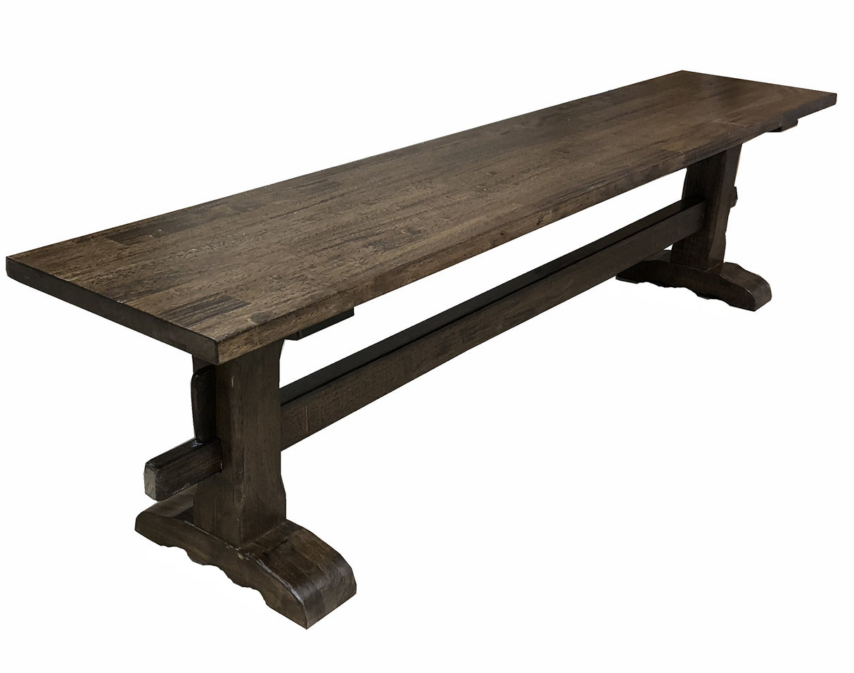 Dark Walnut Trestle Bench
