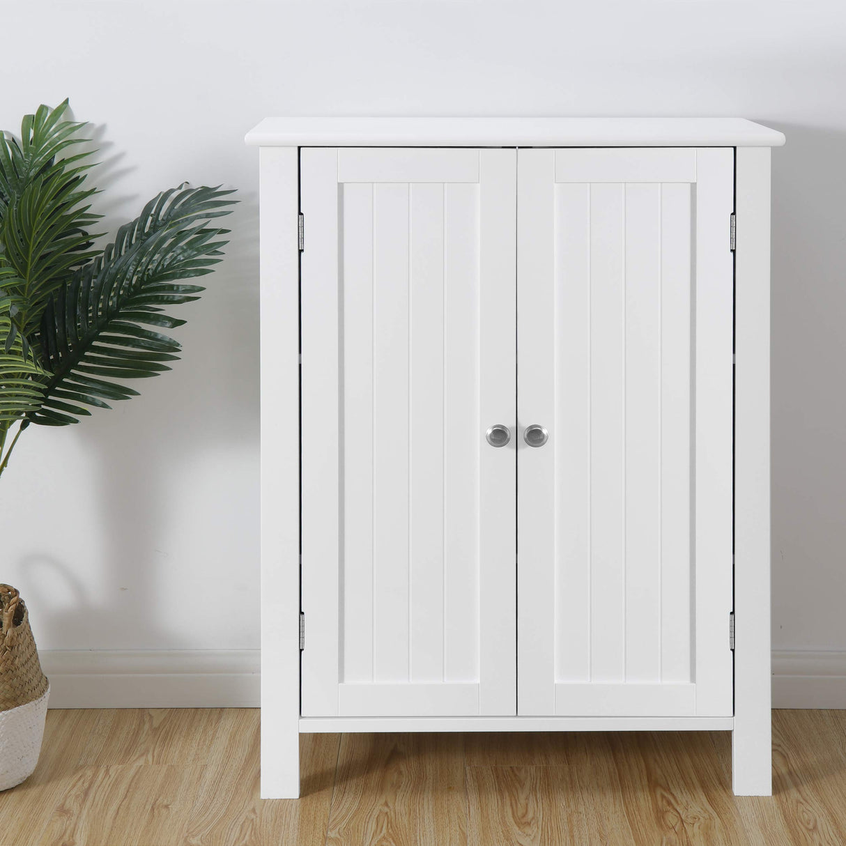 Bathroom Floor Storage Cabinet, Stand Wooden Side Organizer Cabinet