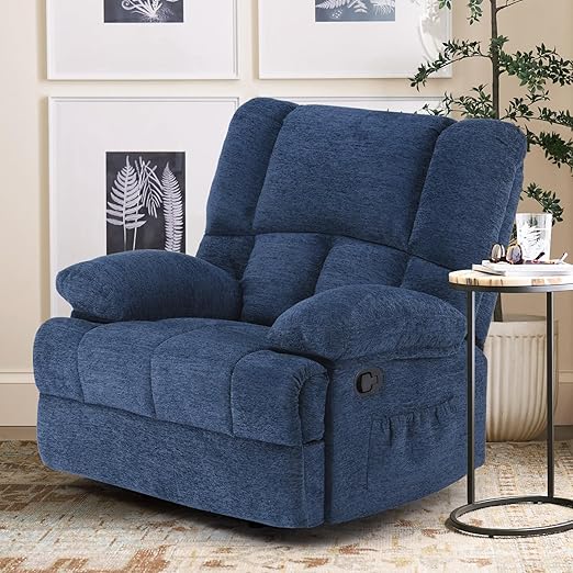 CloudEase Duo Recliner Sofa – 2 Seater Manual Pull Tab Reclining Couch with Soft Fabric for RV
