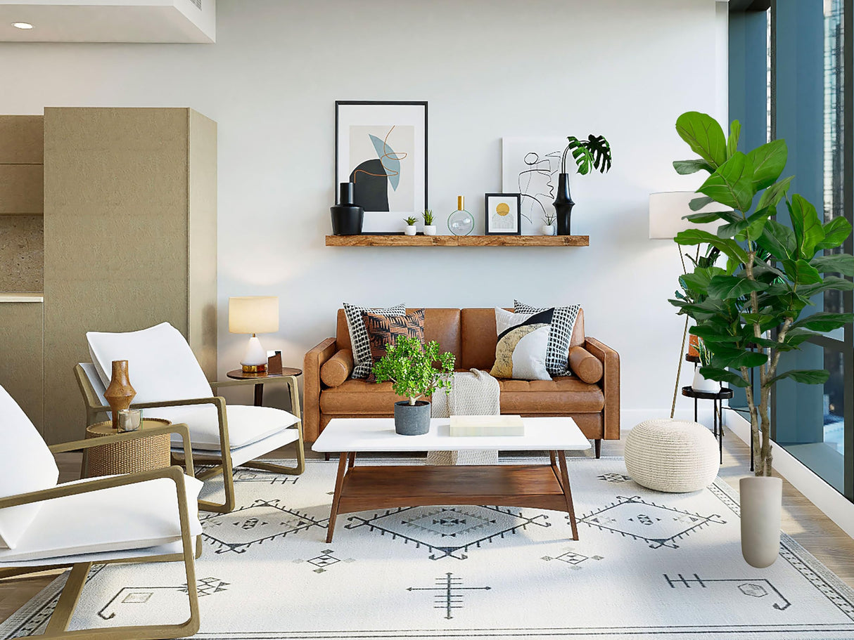 Handmade 7' Artificial Large Leaf Fig Tree - Artificial Tree Home and Office Decor - Real Touch - Living Room or Office