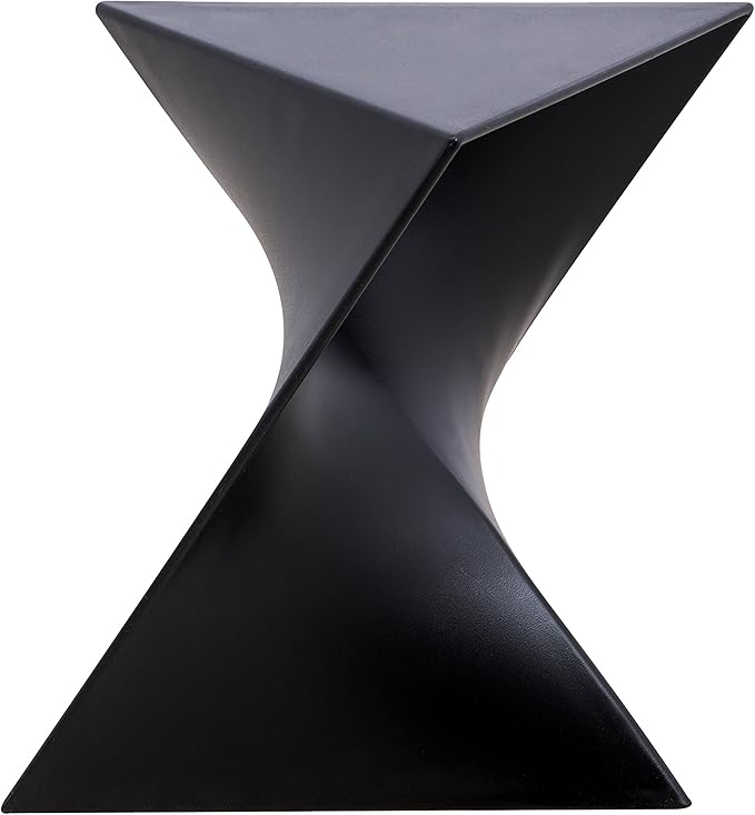 15.75" Red Stackable Side Table - Weather-Resistant Triangular Plastic Accent End Table