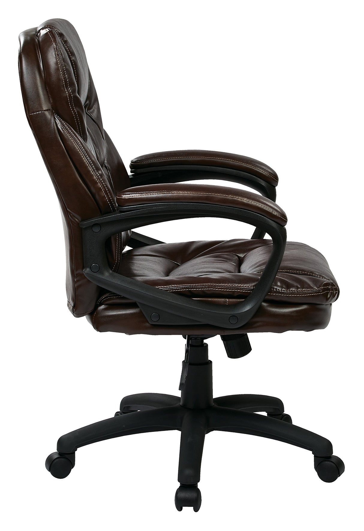 Faux Leather Manager's Office Chair with Lumbar Support
