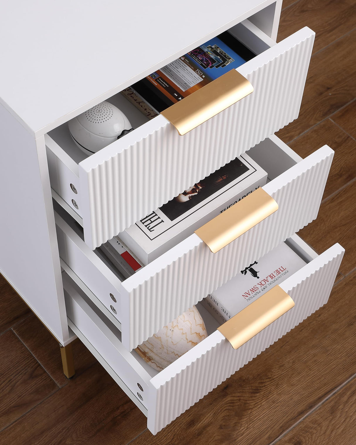 Nightstand with 3 Drawers,Mid-Century Modern End Table,Bedside Table, End Table