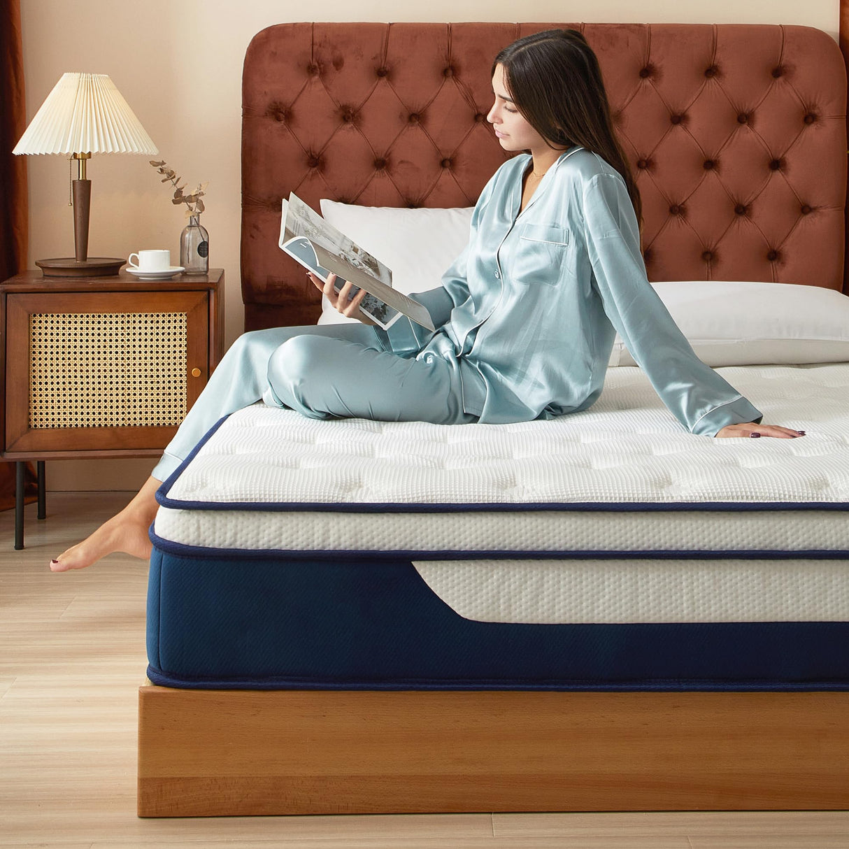 Queen Mattress 10 Inch, Hybrid Mattress in a Box with Gel Memory Foam Mattress