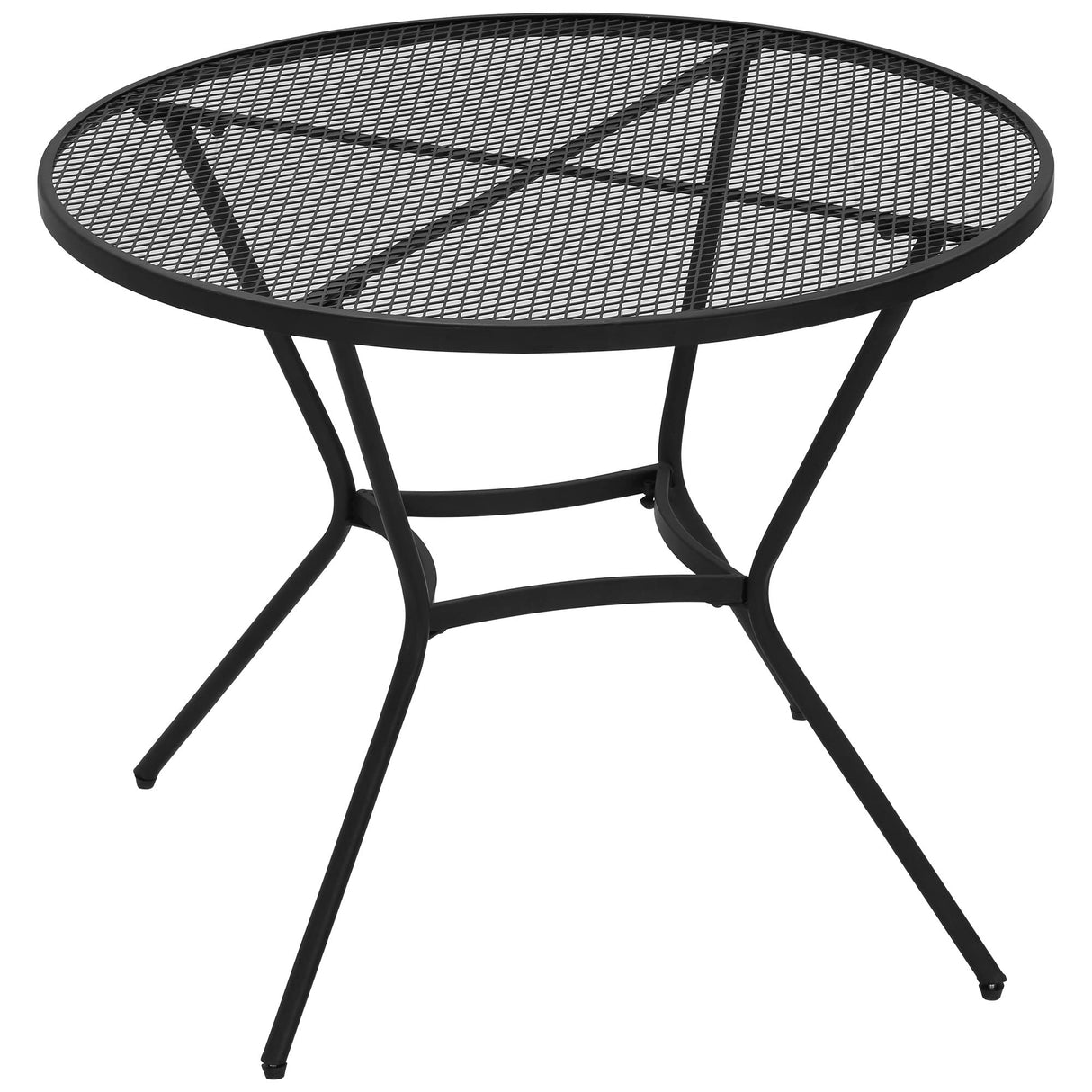35" Round Outdoor Patio Bistro Dining Table, French Cafe Style, Conversation Space