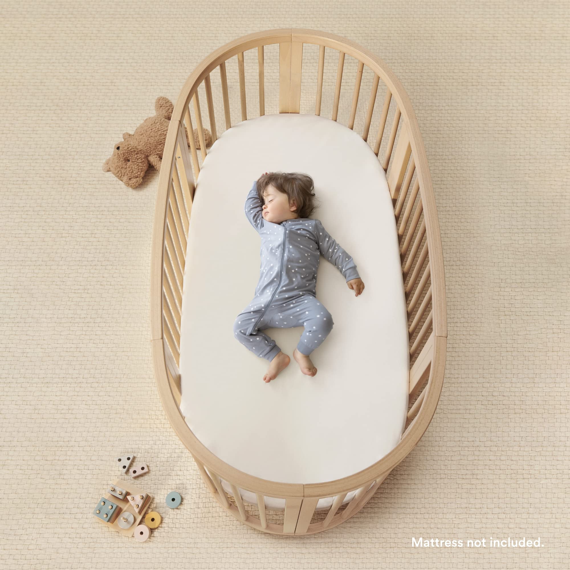 Sleepi Bed V3, Natural - Suitable for Ages 0-5 Years Old - Adjustable, Stylish & Flexible
