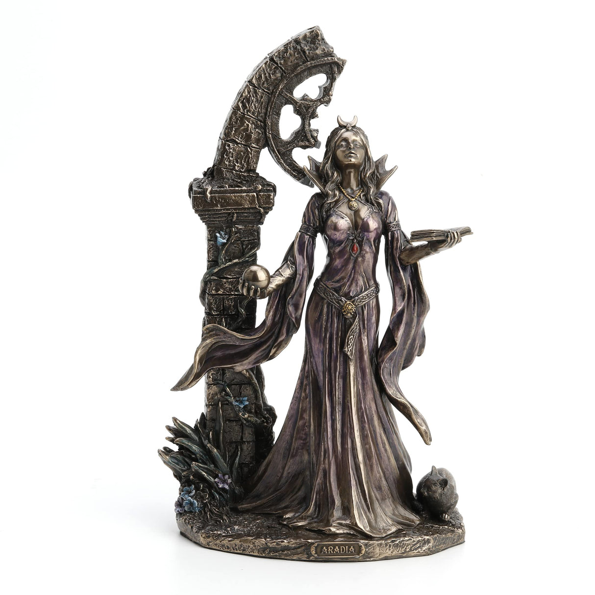 Aradia The Wiccan Queen of Witches Cold Cast Resin Antique Bronze Finish Statue