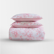 Twin Comforter Set, Reversible Cotton Bedding with Matching Sham(s), Farmhouse Home