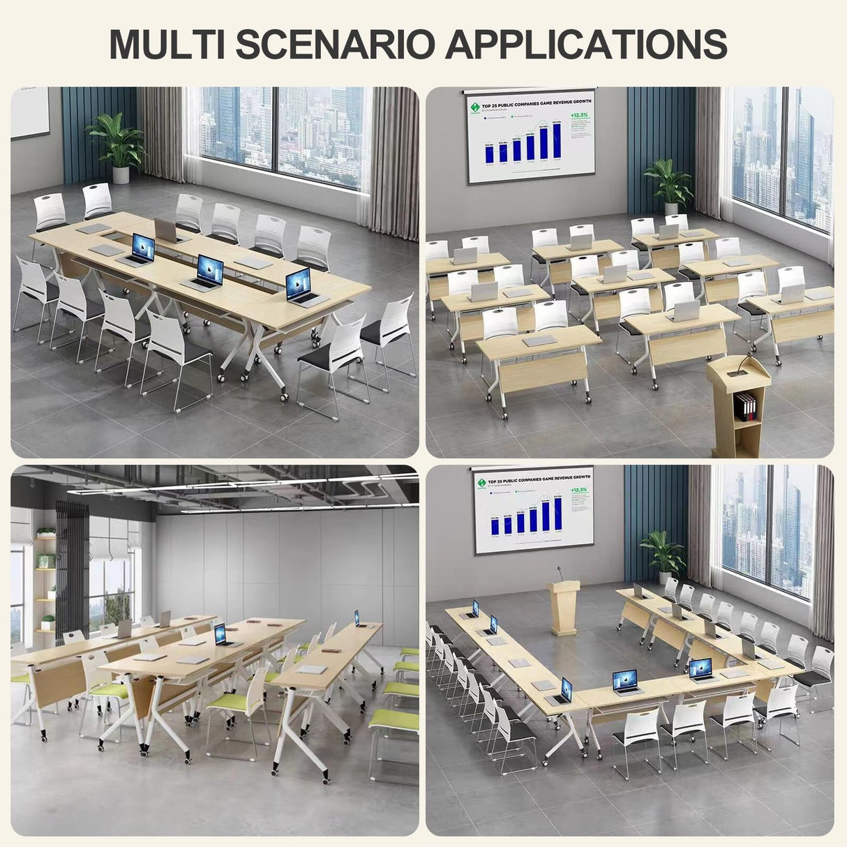 Conference Table Folding Conference Room Tables on Wheels