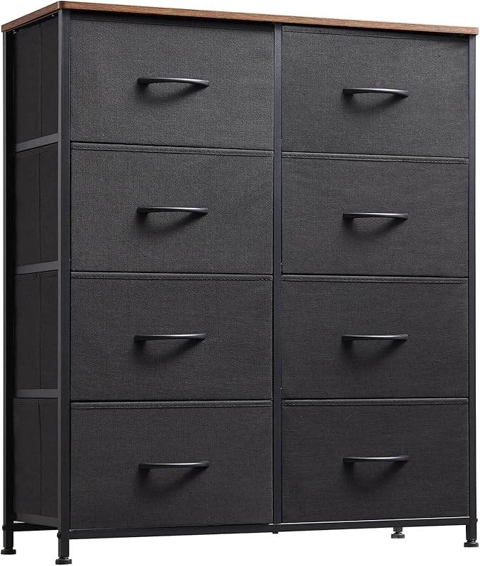 Dresser for Bedroom with 8 Drawers, 4-Tier Wide Storage Chest of Drawers