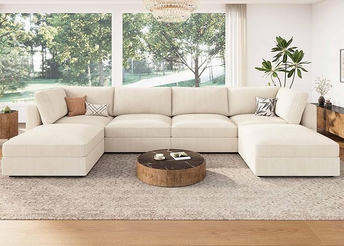 Modular Sectional Sofa with Storage Corduroy Sectional Couches with Chaise