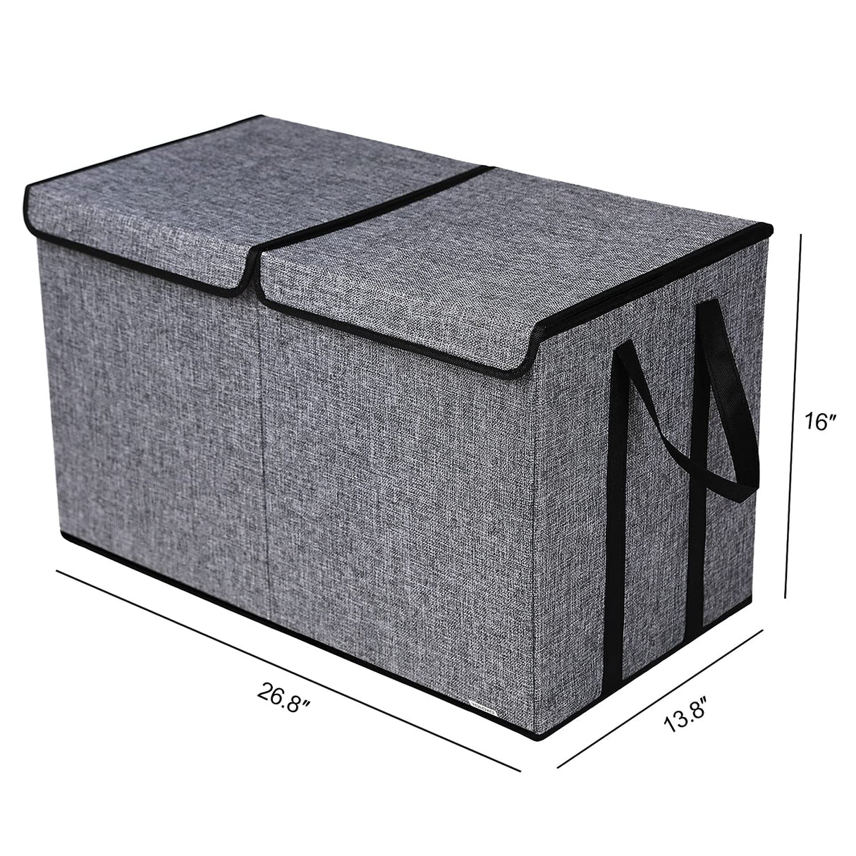 Large Kids Toy Box Chest Storage organizer with Double Flip-Top Lid - Collapsible Sturdy Toy Organizers And Storage Bins