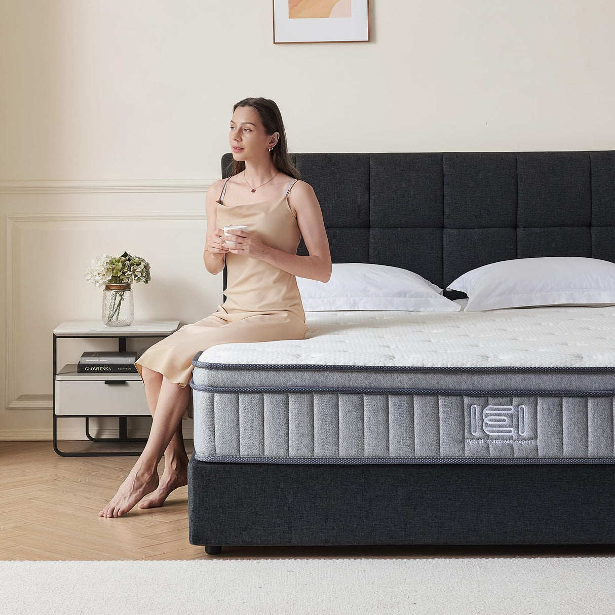 Queen Mattress 12 inch, Memory Foam Mattress with Pocket Springs, Hybrid Mattress