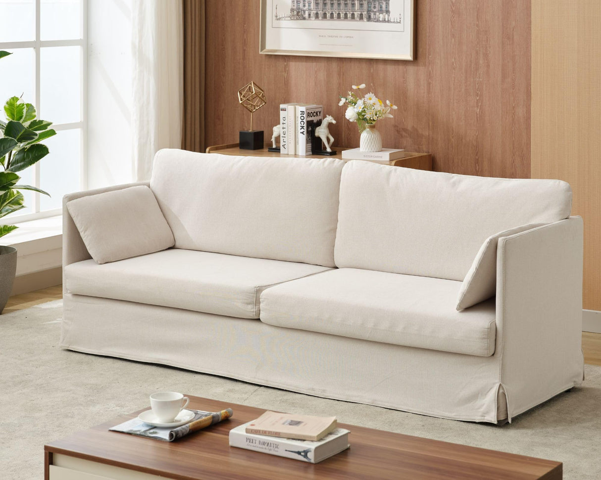 85.5" W Upholstered Loveseat Sofa with Covers for Living Room, Modern 2 Padded