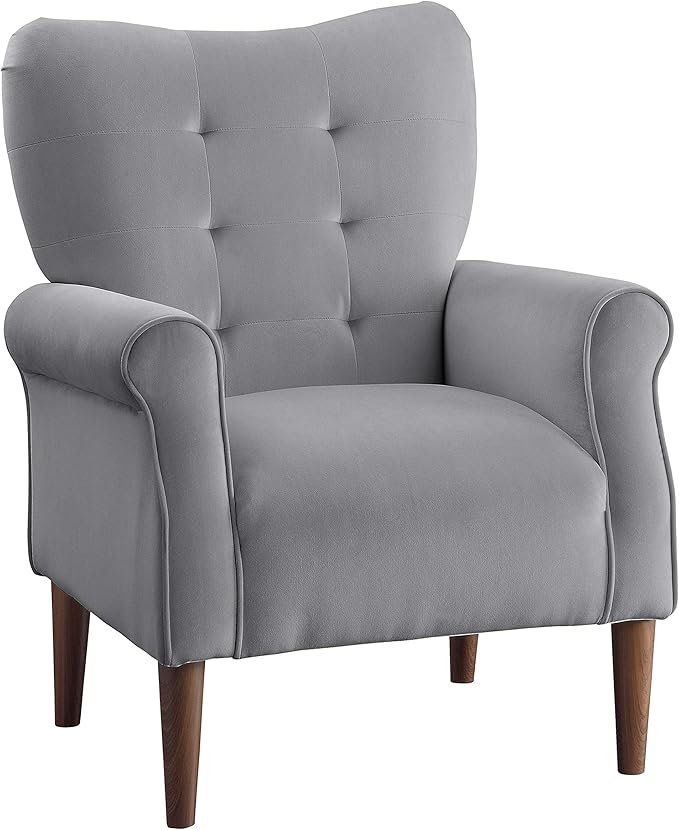 Braylee Velvet Accent Chair, Blue