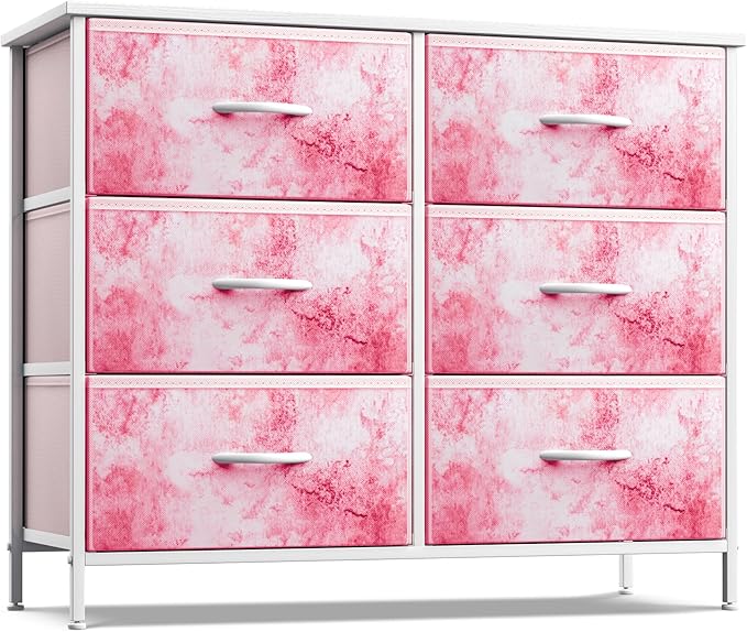 Dresser with 6 Drawers - Furniture Storage Tower Unit for Bedroom, Hallway