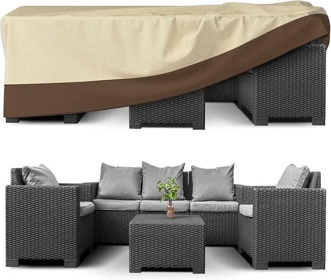 Patio Furniture Covers Waterproof for Table and Chairs, Rectangular Outdoor Furniture Set Cover