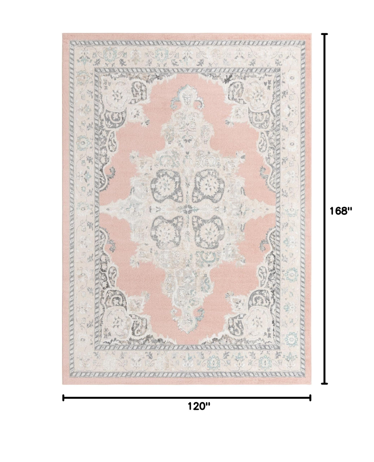Parker Collection Area Rug 10' x 14' Rose