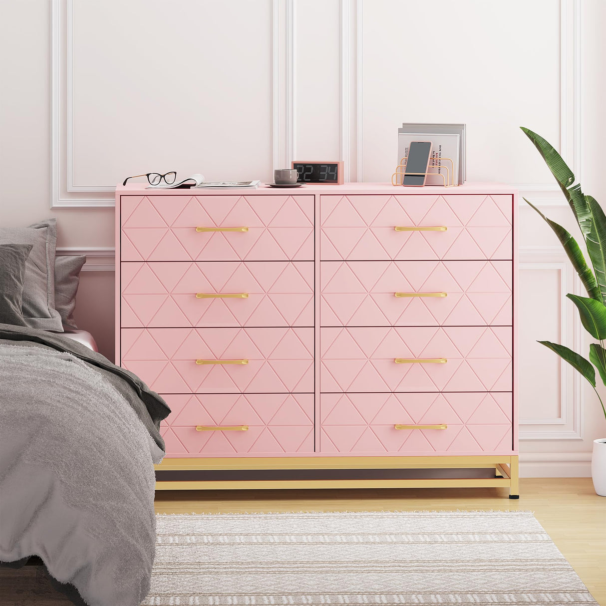 Dresser for Bedroom with 8 Drawer, Tv Stand Dressers