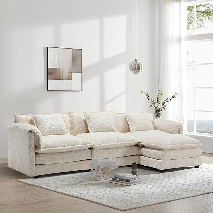 L Shaped Sectional Sofa Cloud Couch for Living Room